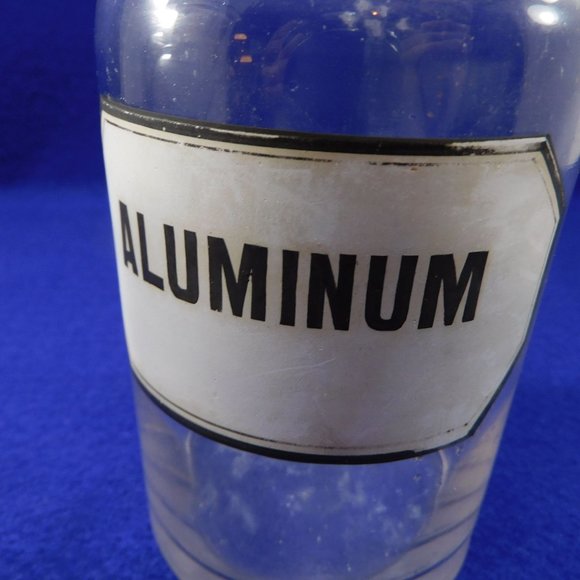 Antique Chemist Apothecary Glass Jars Bottles  Arseniic / Aluminum Germany 6.5" - Picture 9 of 9